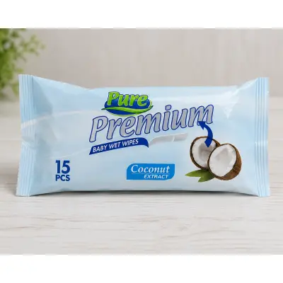 Pure premium Șervețele umede buzunar 15 bucăți – diverse s