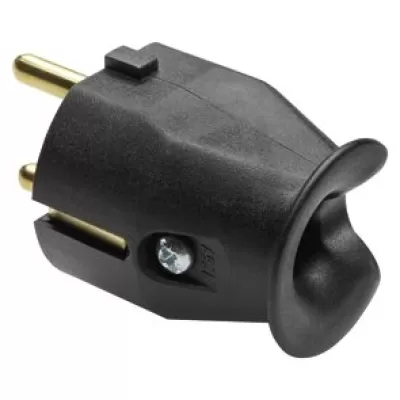 Stecher drept negru 10-16a - 2p+e gewiss - 250v