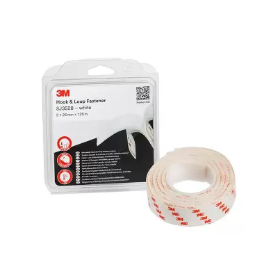 Banda pentru fixare tip velcro alba 225 mm 125 m 3m