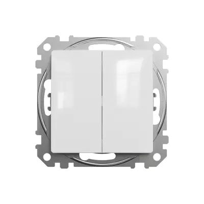 Intrerupator dublu 10ax alb schneider