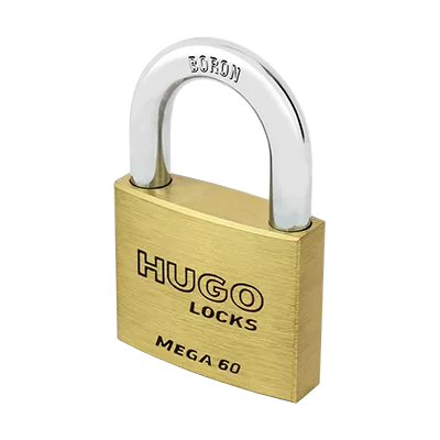 Lacat din alama cu 3 chei mega line 40 hugo 60261 - 40mm