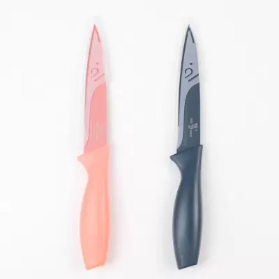 Cutit bucatarie 23.5 cm cu teaca din plastic, diverse culori a13
