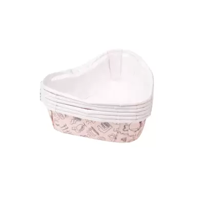 Forma din hartie pentru briose model inima 6 buc/set a14118