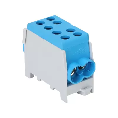 Clema derivatie cu fixare pe sina culoare albastru 6-35mmp 125a