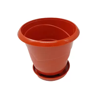 Ghiveci din plastic cu farfurie 17 x 16.5 cm