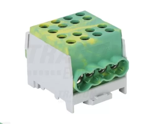 Clema derivatie fixare pe sina verde-galben 101a 2.5-25mmp traco