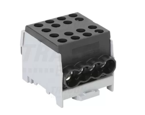 Clema derivatie fixare pe sina negru 125a 6-35mmp tracon - 400v