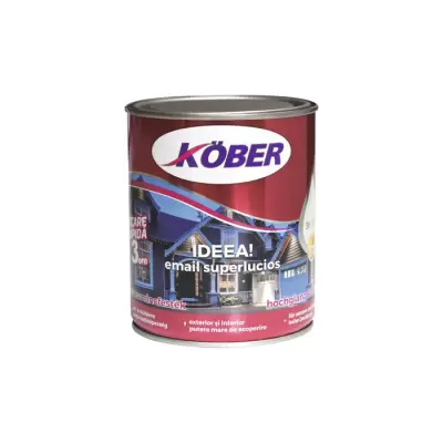 Vopsea email superlucioasa alb polar 750 ml ideea kober
