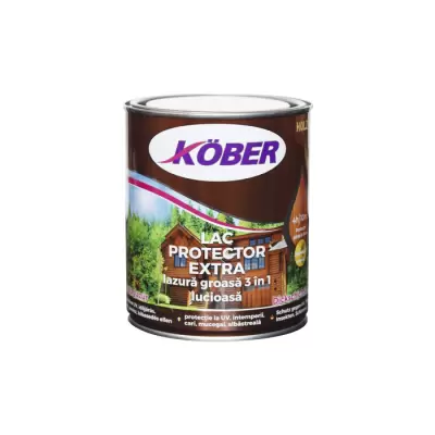 Lac protector lazura groasa 3 in 1 incolor 750 ml kober
