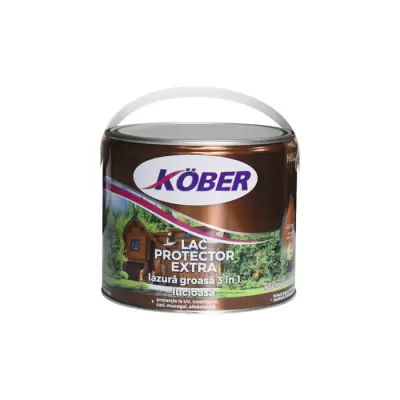 Lac protector lazura groasa 3 in 1 mahon 2.5 l kober