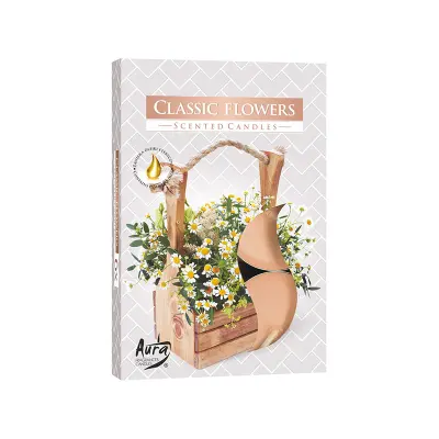 Lumanari parfumate flori clasice 6 buc/set