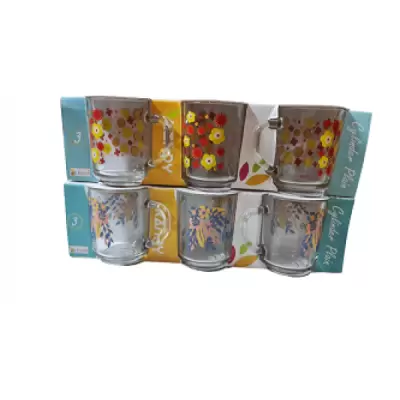 Cana din sticla pentru cappucino 250 ml 6 buc/set