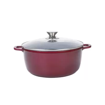Cratita din aluminiu cu capac din sticla 36 cm 13 l gr1636/4 gru