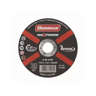 Disc pentru taiere otel 125 x 1 mm benman