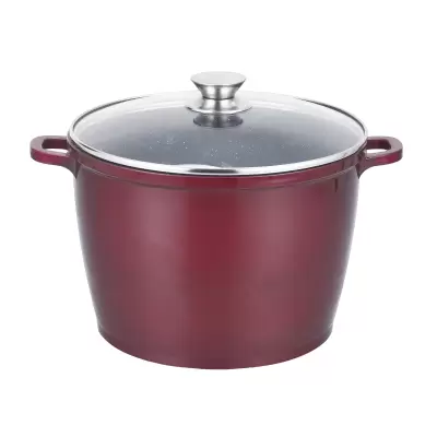 Oala tip tuci din aluminiu cu interior marmorat 28 cm, 10 l, gru