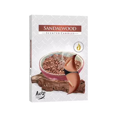 Lumanari parfumate aroma lemn de santal 6 buc/set