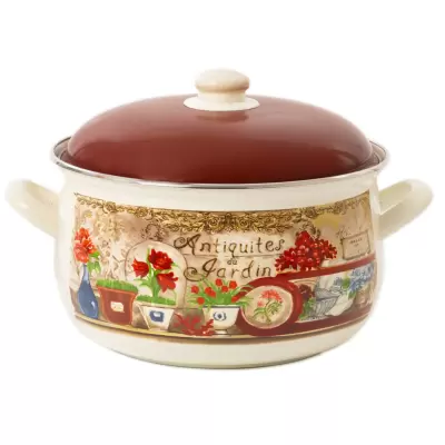 Cratita emailata cu capac 20 cm 2.8 l diverse modele grunberg gr