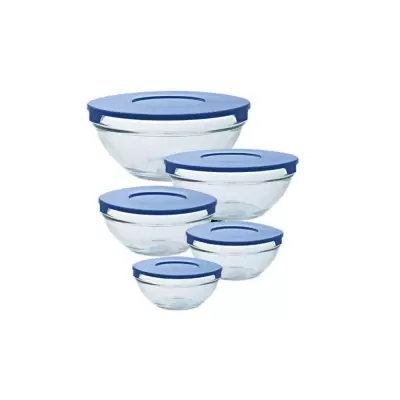 Set 5 boluri sticla cu capace grunberg gr336/12