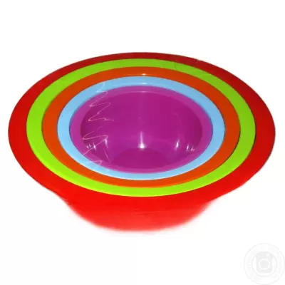 Set 5 boluri plastic 0.5/1/1.4/2/3.2l