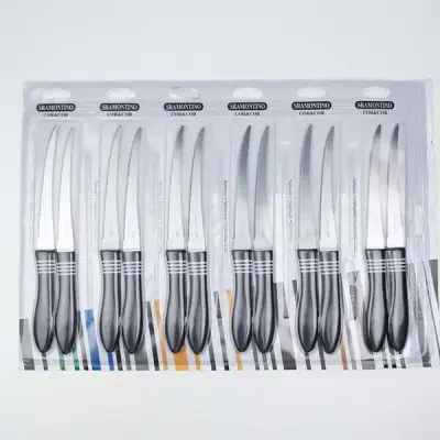 Cutit bucatarie inox +pvc a13271 12pcs/set