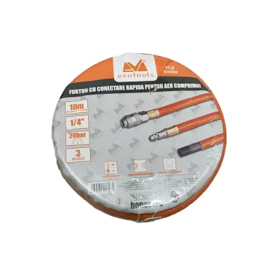 Furtun de aer comprimat cu conectare rapida 1/4 cu 3 straturi-1 